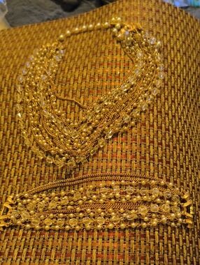 Gold-Tone Multi-Strand Statement Necklace - Elegant Layered Design Kramer Design